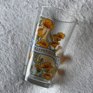 California Poppy Pint Glass Cup